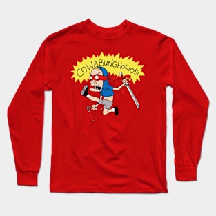 Cowabungholio Beavis Fight Long Sleeve T-Shirt